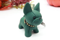 Green Resin Dog Keychain Key Ring