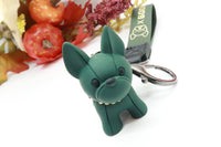 Green Resin Dog Keychain Key Ring