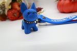 Blue Resin Dog Keychain Key Ring