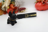 Black Resin Dog Keychain Key Ring