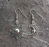 sun and moon earrings, women’s fashion pendant earrings, wild earrings, earrings gift.