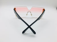 Square Unisex Sunglasses, Fashion Shades, Luxury Frames Eyewear, Pink Gradient