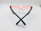 Square Unisex Sunglasses, Fashion Shades, Luxury Frames Eyewear, Pink Gradient