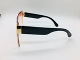 Square Unisex Sunglasses, Fashion Shades, Luxury Frames Eyewear, Pink Gradient